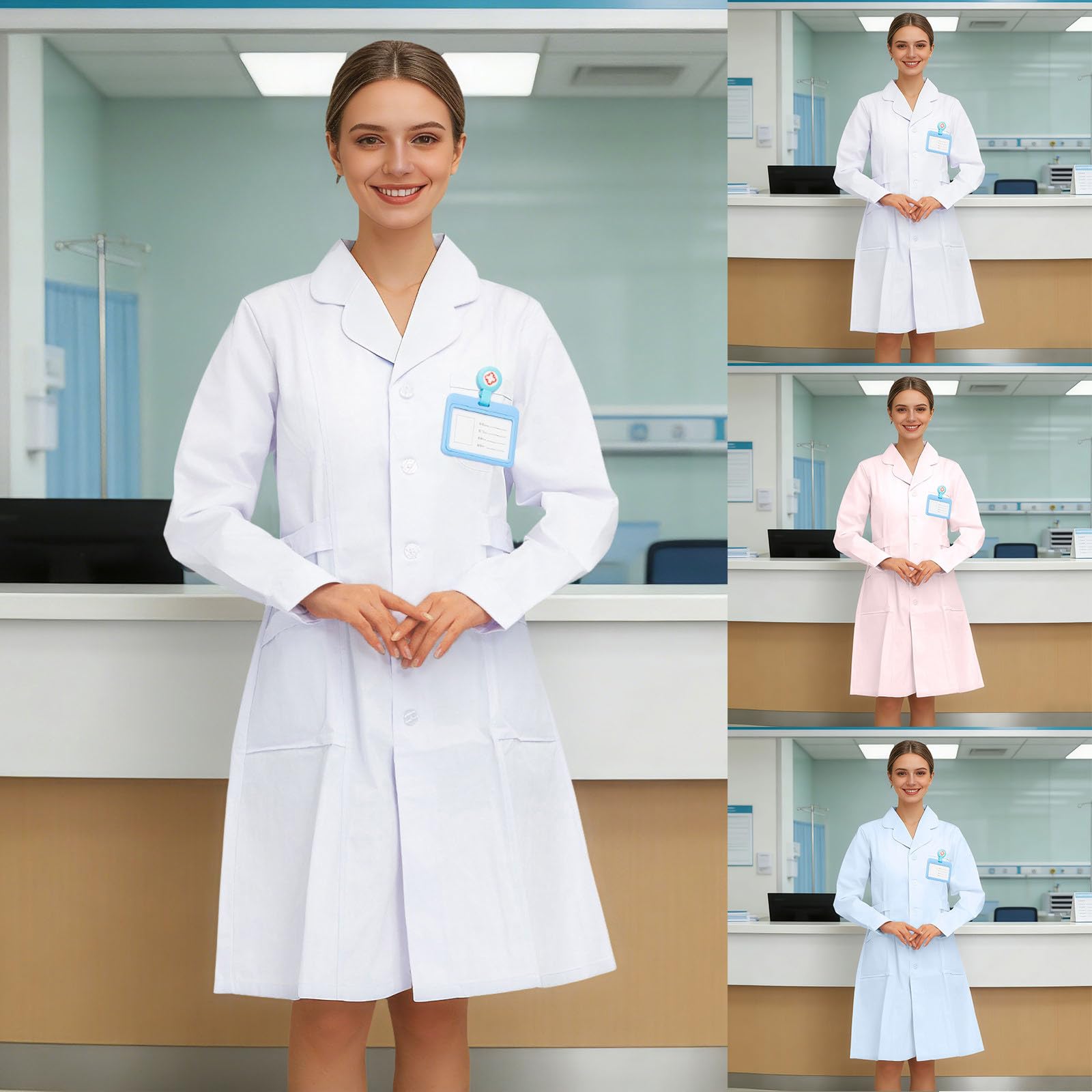 Générique Blouse De Chimie Blouse Blanche Chimie Lycee De Travail Homme Physique Infirmière Collège Cosplay Coton College Médecin