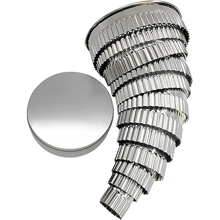 SkyJoy 11-teiliges Keksausstecher Set - Edelstahl Rundformen 2,3-9,2cm Mit Aufbewahrungsbox