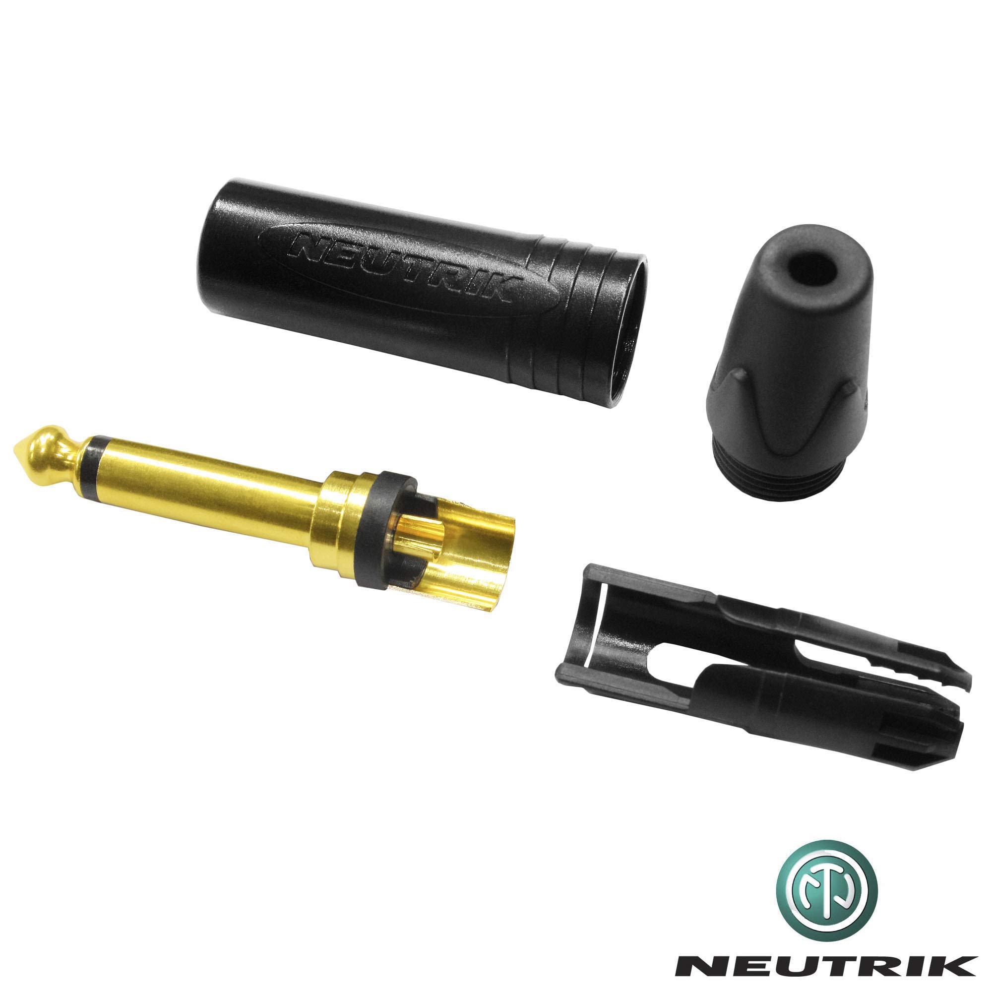Gotham GAC-1 Ultra Pro - Cable de instrumento para guitarra y bajo nivel (2 pf/ft), 5 m, con conectores Neutrik chapados en oro de 6,35 mm