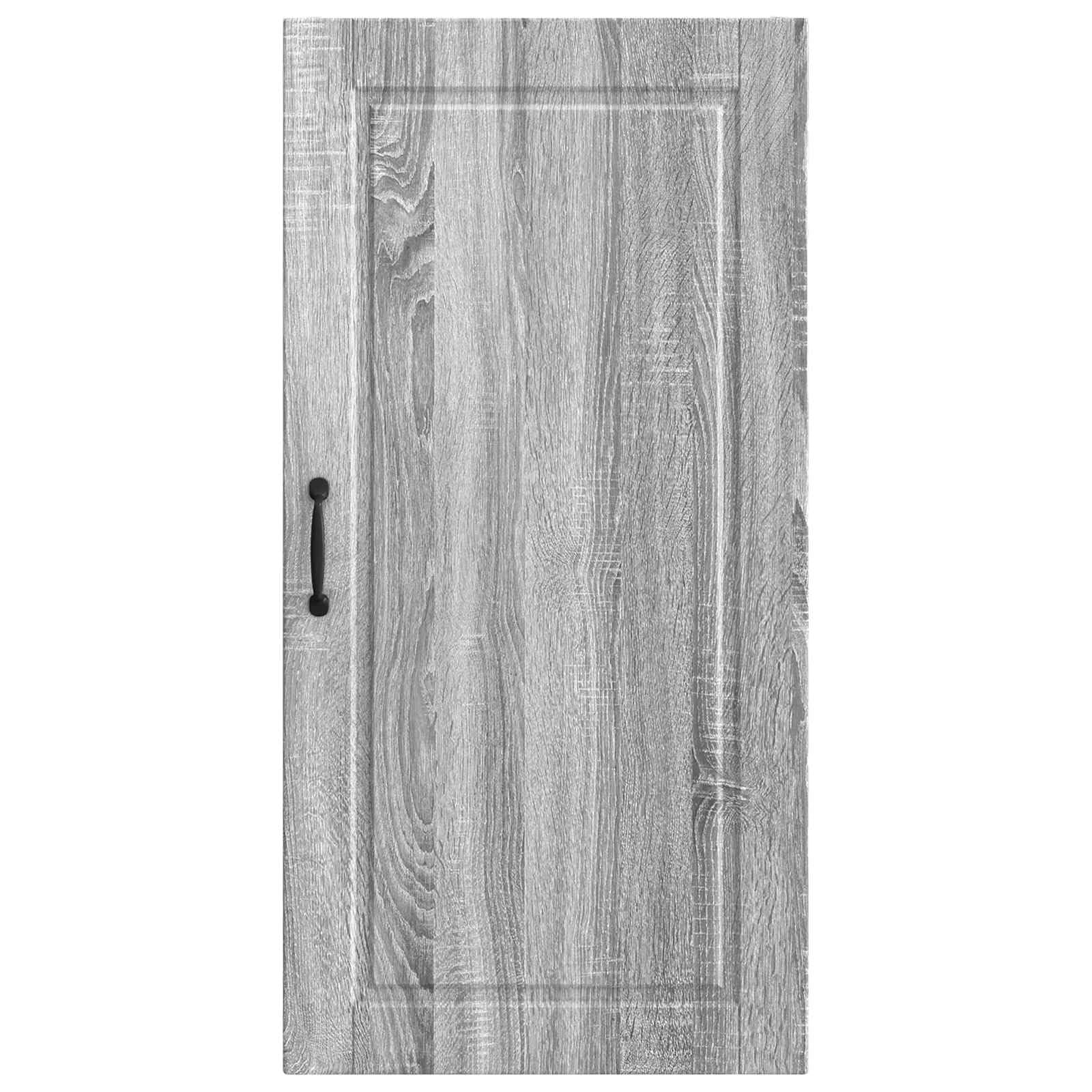 Wandschrank Porto Graues Sonoma Holzwerkstoff 50 x 31 x 100 cm mit 3 Regalen und Tür, moderner Hängeschrank für Küche, Stauraum und Aufbewahrung, ideal als Vorratsschrank und Beistellschrank