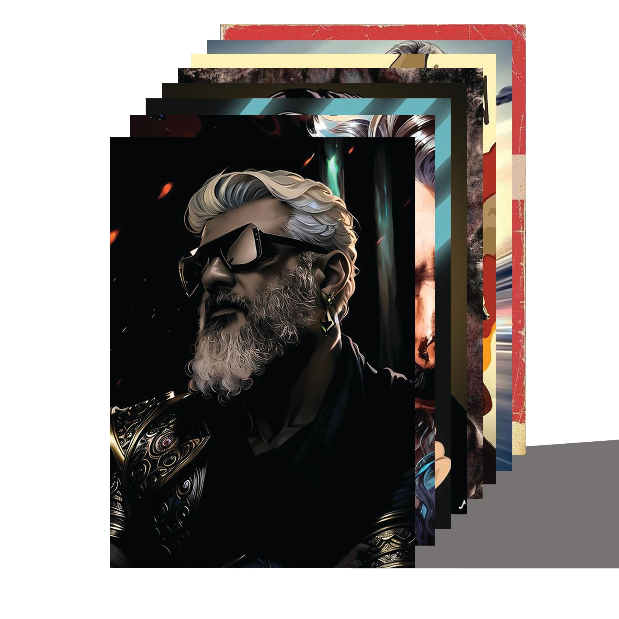 AROA Set of 8 Thala Ajithkumar Rage Poster Model :121 Wall Stickers Wall Decor Poster for Room | Size : 6 in X 8.5 in | 300 GSM Wall Stickers (B0D81HBYN2) Amazon Price History, Amazon Price Tracker