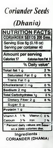Miniatura 3 de Semillas enteras de cilantro Rani (Dhania), especias indias, 7 onzas (7.05 oz)  Todo natural  Apto para gluten  Sin OMG  Vegano  Origen indio