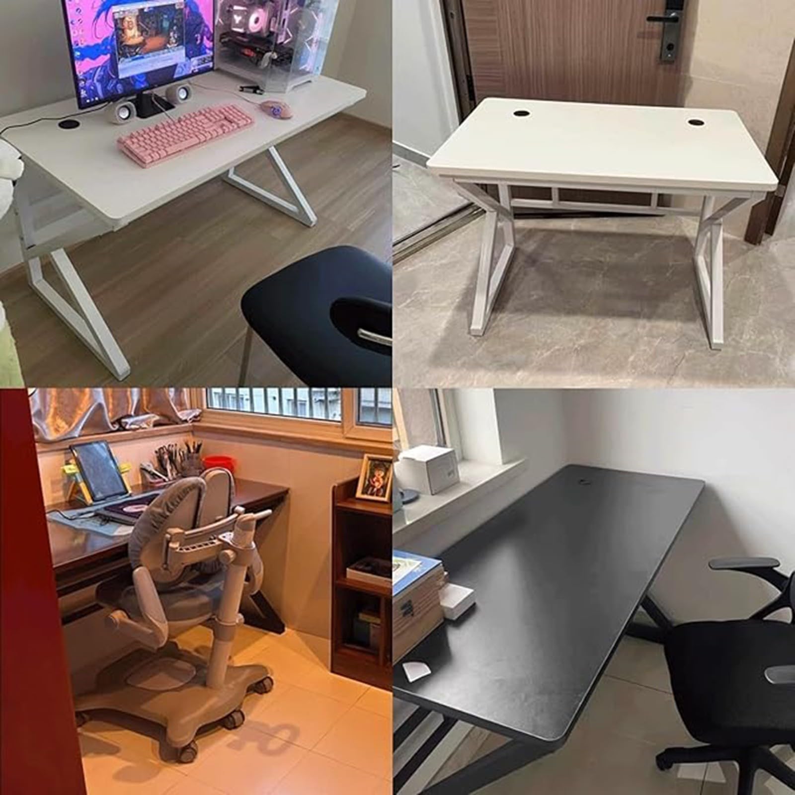 Nowoczesne biurko do gier komputerowe stół do nauki dom biuro prosty styl PC do salonu sypialni C, 80 cm
