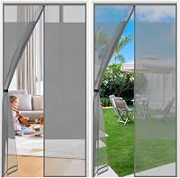 Sekey Szúnyogháló Ajtóra Mágneses Rögzítés Velcro 110x220cm Szürke 1