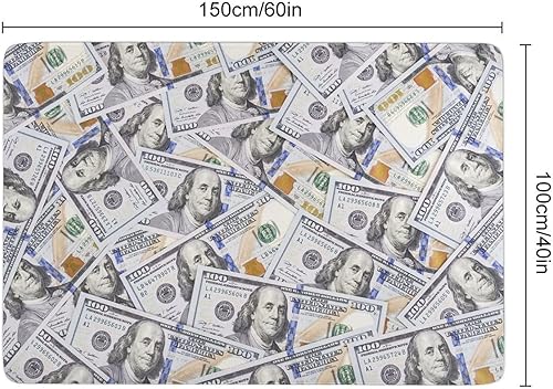 Miniatura 3 de Alfombra de billetes de cien dólares para niños, niñas, adolescentes, alfombra plegable antideslizante para decoración de habitación, dormitorio,
