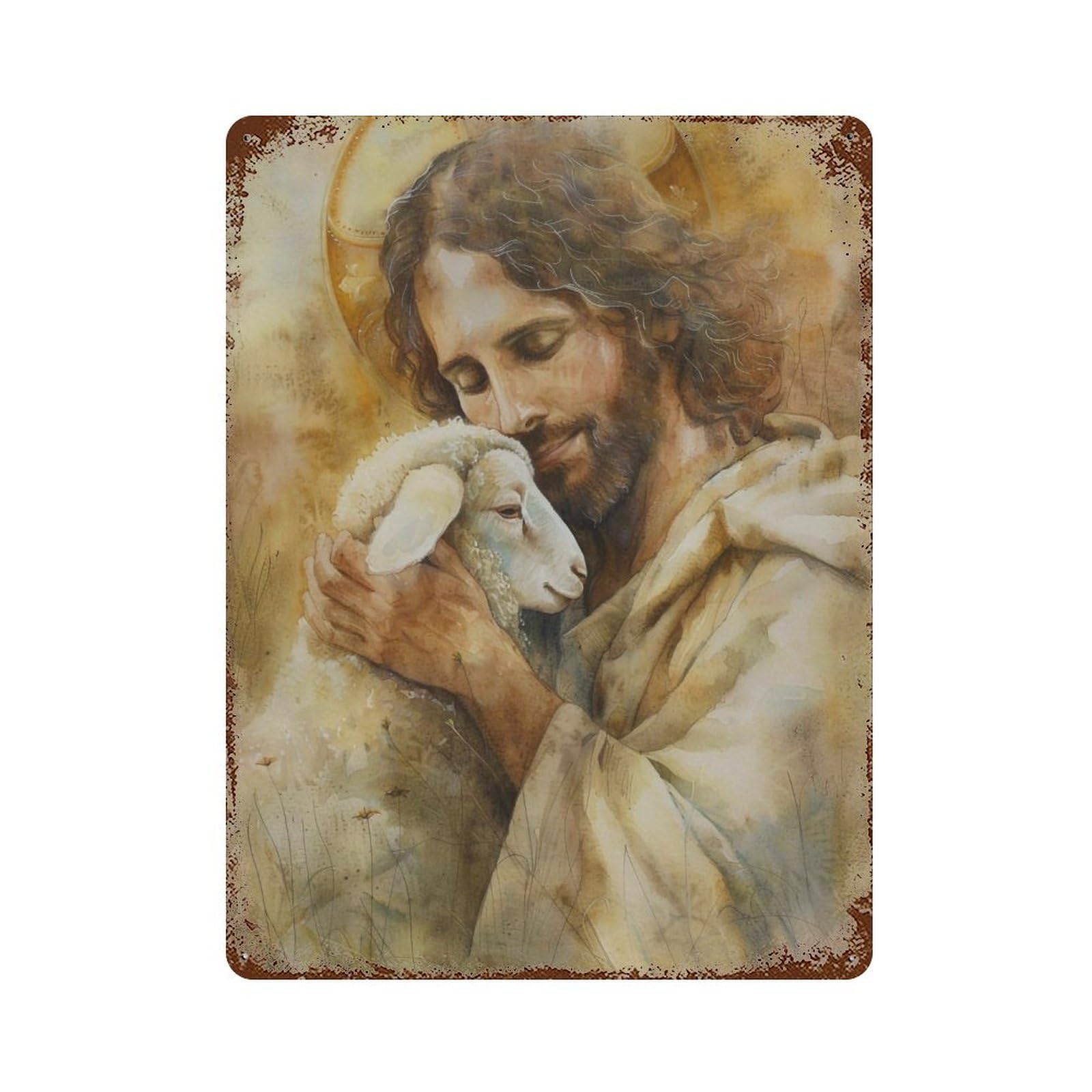YHGERTKU The Good Shepherd 1 02 Wall Art Retro Iron Vintage Metal Tin Sign Poster Modern Decor for Living Rooms Gift 40x30cm