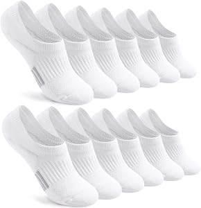 Toes Home Women Pack of 5 No Show Liner Socks Cotton Non Slip Low Cut