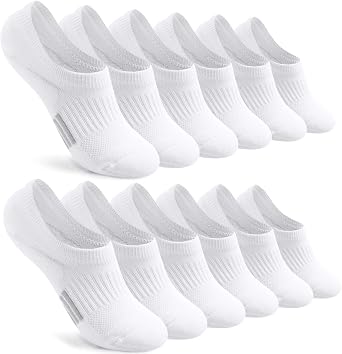 Toes Home No Show Socks Womens, Invisible Cushioned Low Cotton 4-8 Pairs