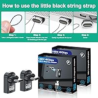 Vista 7 de HanCenDa Adaptador magnético USB C de 90 grados, 2 unidades, adaptador USB C magnético de ángulo recto con transferencia de datos de 40 Gbps PD 140