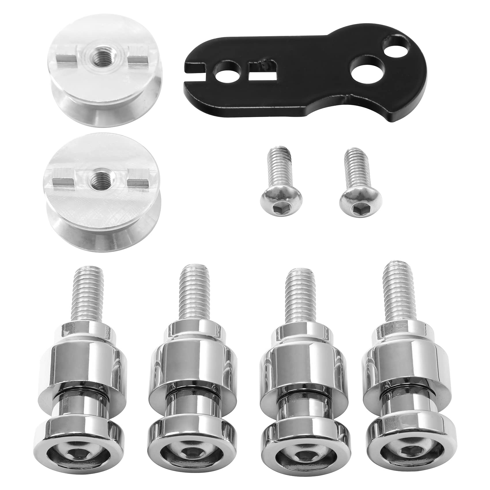 C.C. RIDER Chrome Saddlebag Mount Kit Docking Hardware Screw Kit Fit for Harley Softail FatBoy Breakout 114 FLFB FLFBS FXBR 2018-UP