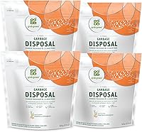 GrabGreen Garbage Disposal Cleaner Pods, 48ct Tangerine Lemongrass - Natural Odor Remover, Grime Buster, Clog Preventer