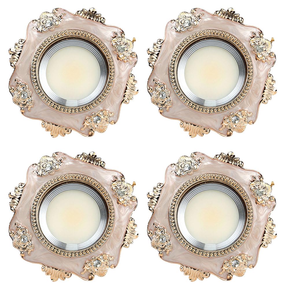 Downlight Empotrado LED Ajustable 3CCT En Diseño Vintage, 4 Paquetes, Accesorios De Luz De Techo LED Regulables, Luces LED De Lata para Interiores Modernos Y Retro, Fáciles De Instalar