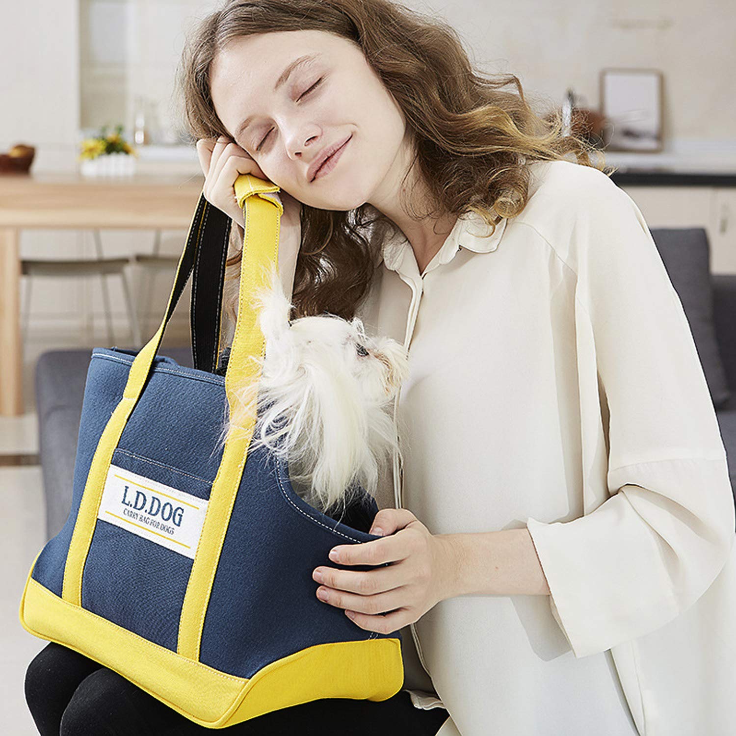 PETCUTE Transportín Perro Gato Bolsa De Transporte Transpirable para Mascotas Jaulas para Perros Pequeño Medianos Coche Avion Portador de Viaje hasta 10 Kg