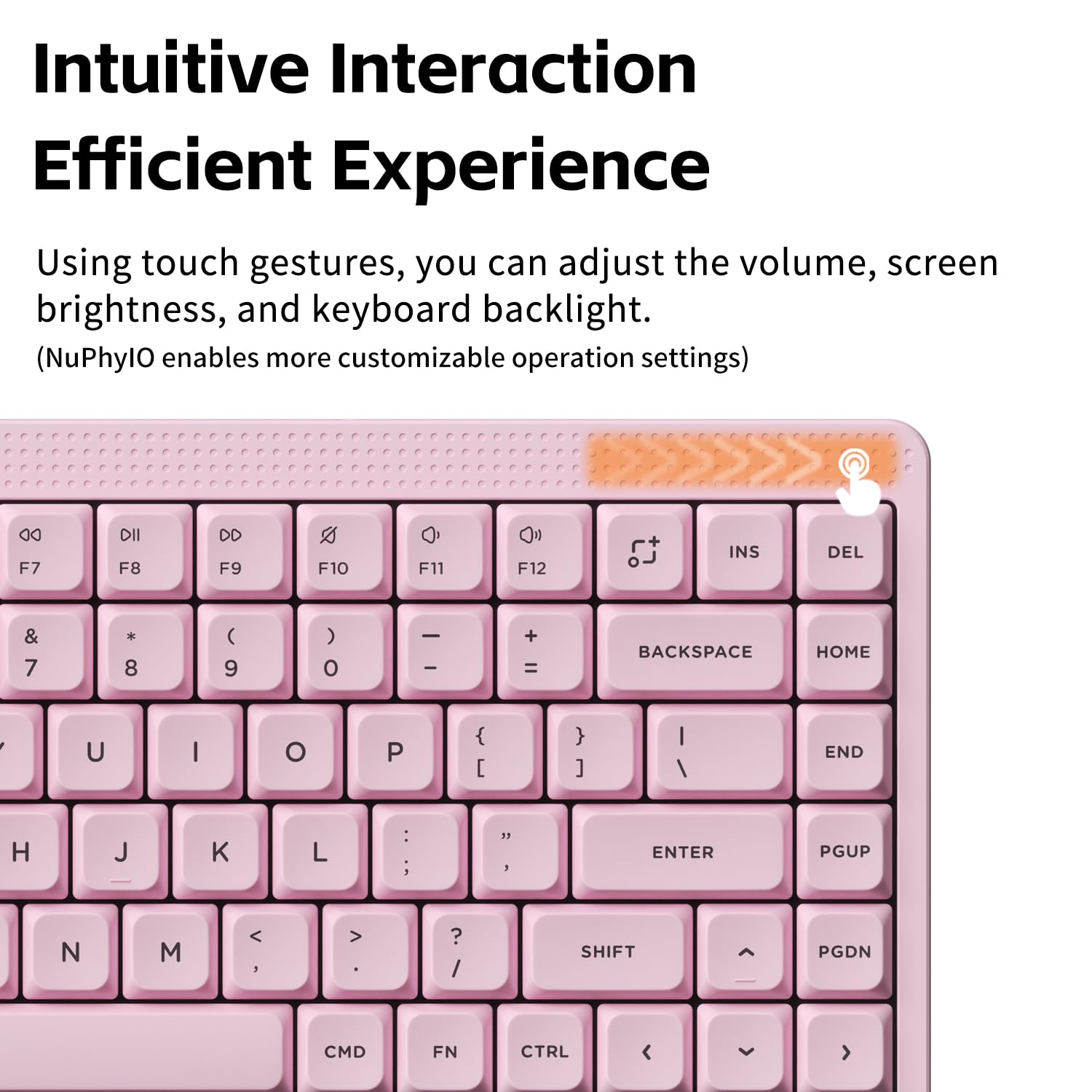 美品 NuPhy Node Blash Nano Light Pink NuPhy Node75 Hot-swap Wireless Mechanical Keyboard Pink-Blush Nano