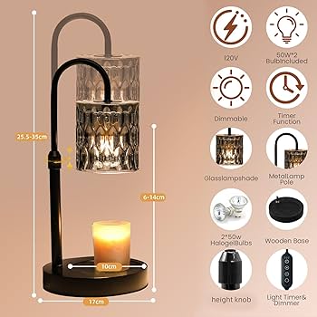 ☆ キャンドルウォーマー　ろうそく付き Amazon.co.jp : 高さ調整可能＆タイマー付きキャンドル