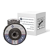 Vista 13 de Benchmark Abrasives 4.5" x 7/8" Discos de solapa Jumbo de alta densidad tipo 29 con circonita de primera calidad de 4 1/2 para amoladora angular