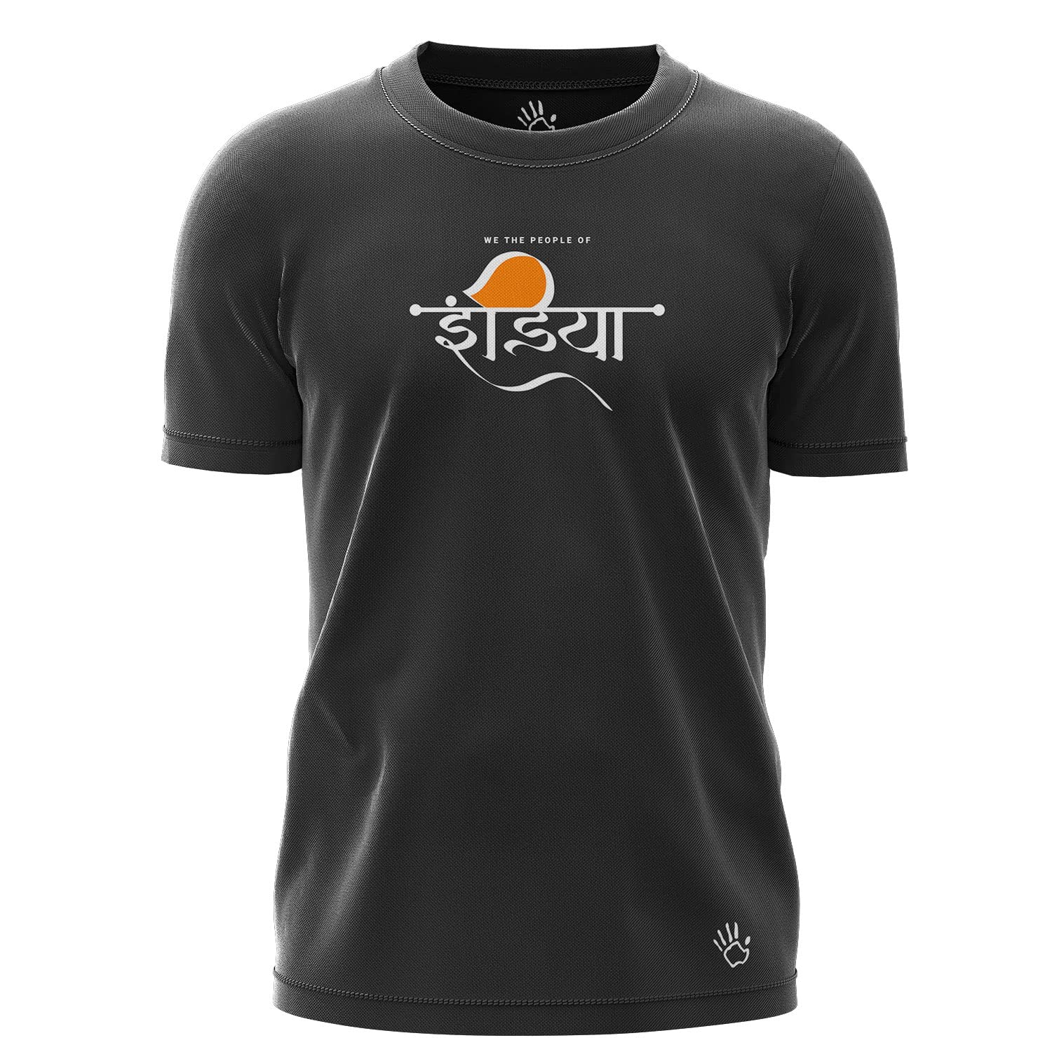 THE PRINT PLATTERWe The People Black Cotton T-Shirt with Digital Print | Patriotic Round Neck | T-4