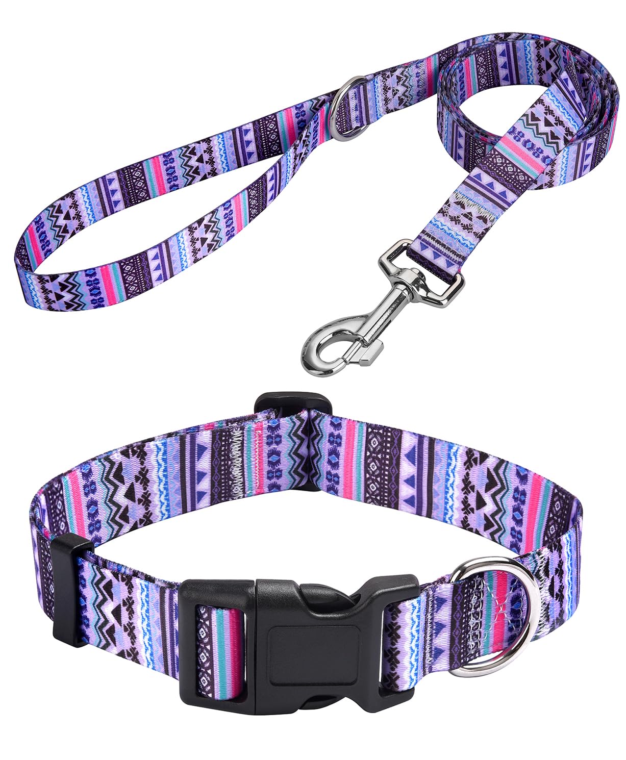 MarukoPet Dog Collar and Leash Set