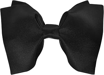 Mens 100% Satin Silk Oversized Pre-tied Bowtie Handmade Solid Formal Tuxedo Big Bow Ties
