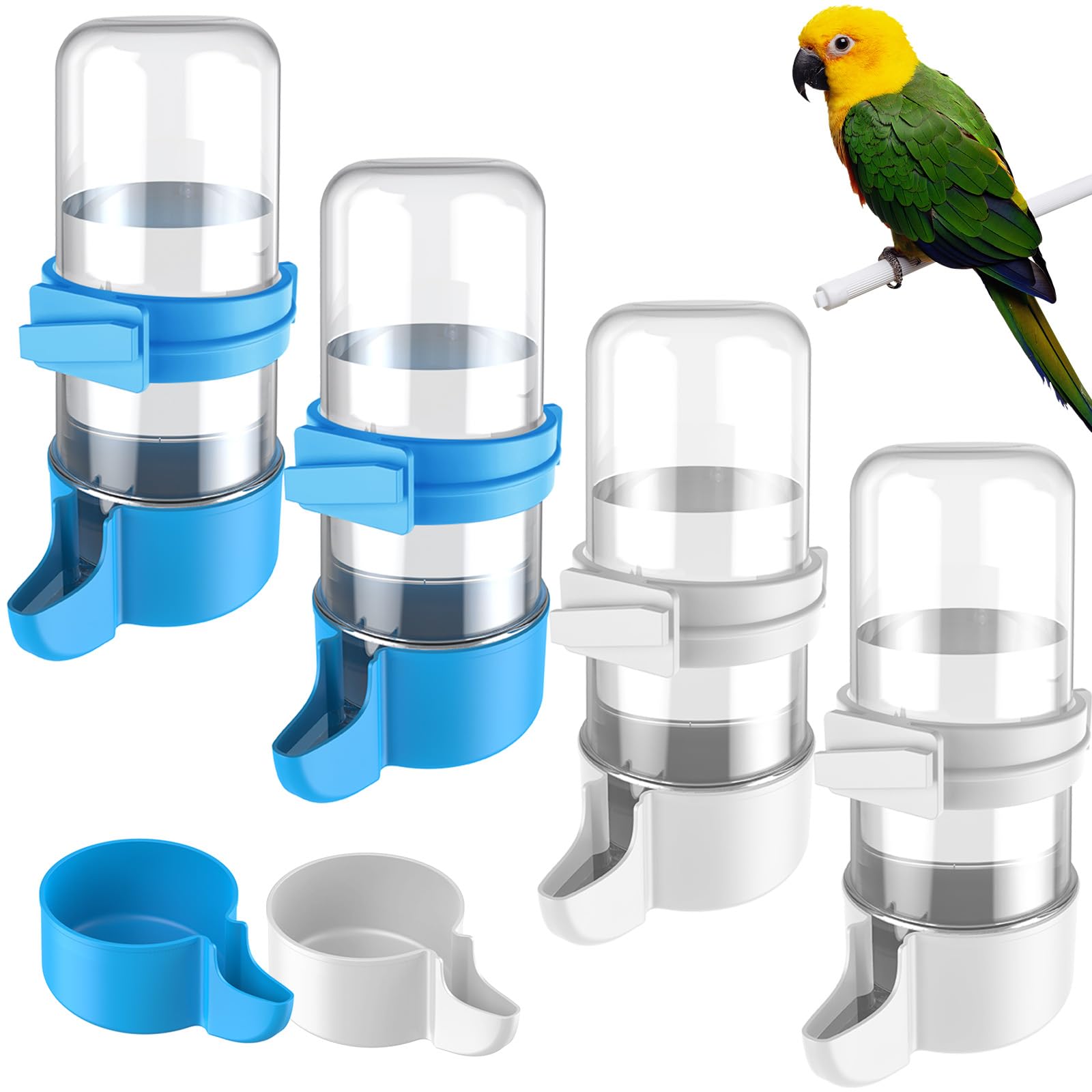 Pawfly 4 Pcs Bird Water Dispenser - feeding and watering supplies pet | Mubboo