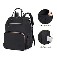 Vista 3 de Damero Mochila para extractor de leche con divisor interior, bolsa de bombeo con funda para laptop y múltiples bolsillos, se adapta a la mayoría