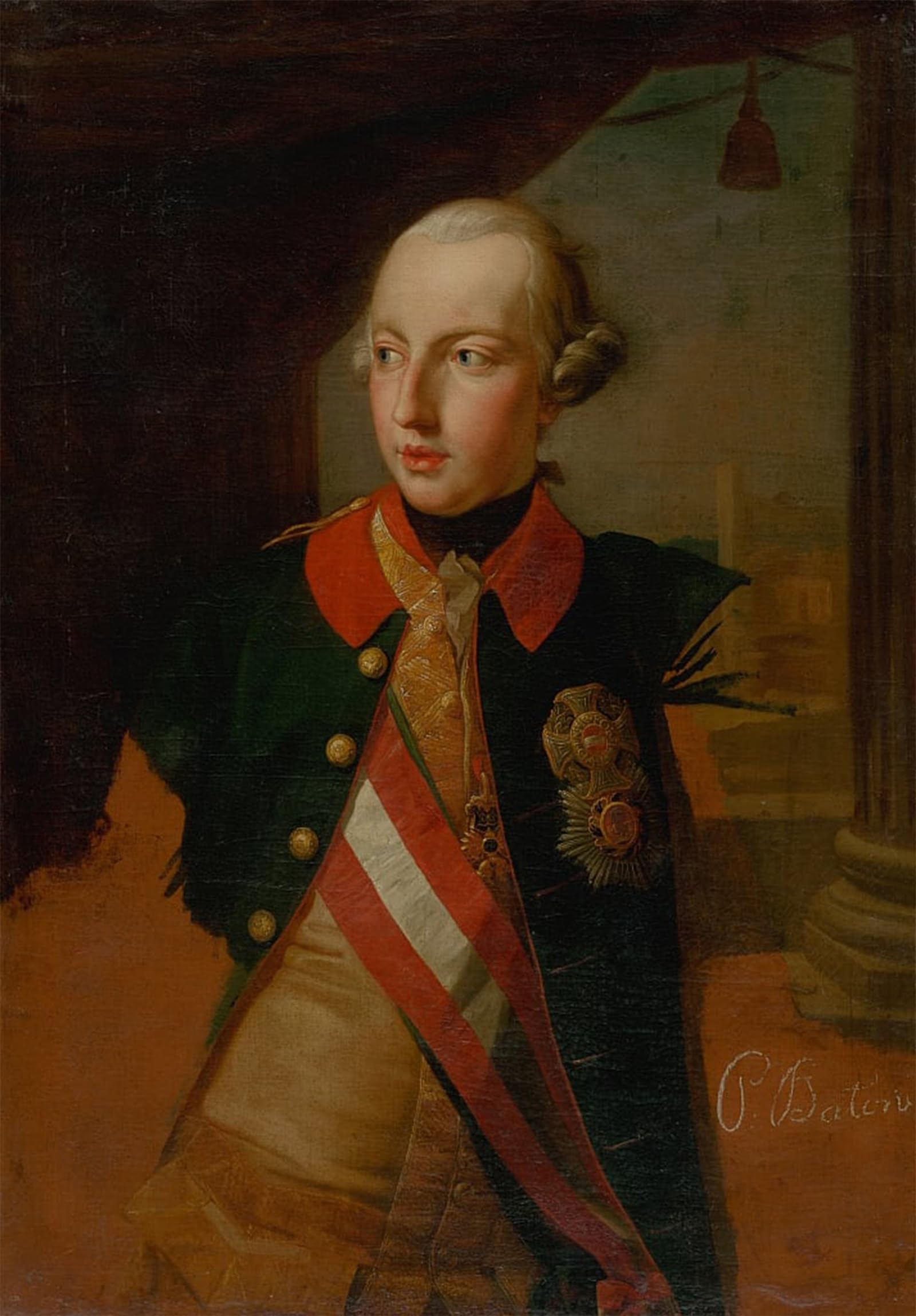 POSTERIIk Vintage Print Pop Art Landscape Artwork Portrait of Emperor Ii by Pompeo Girolamo Batoni Art Prints for Office Home Decor 60x90cm