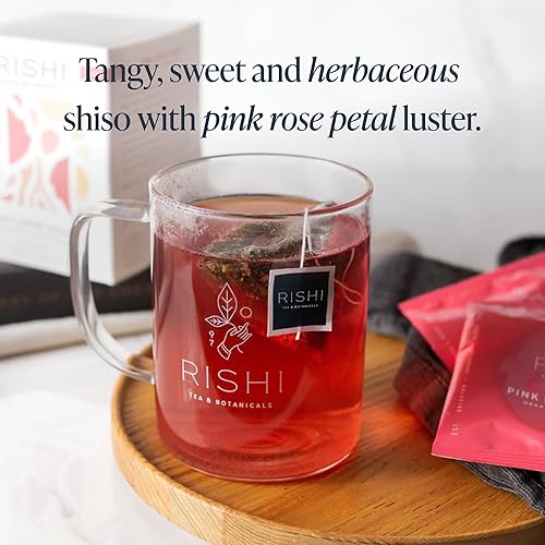 Miniatura 4 de Rishi Tea Pink Lemon Ginger - Té de hierbas orgánico, sin cafeína, mezcla botánica picante y naturalmente dulce, disfruta caliente o helado, 15
