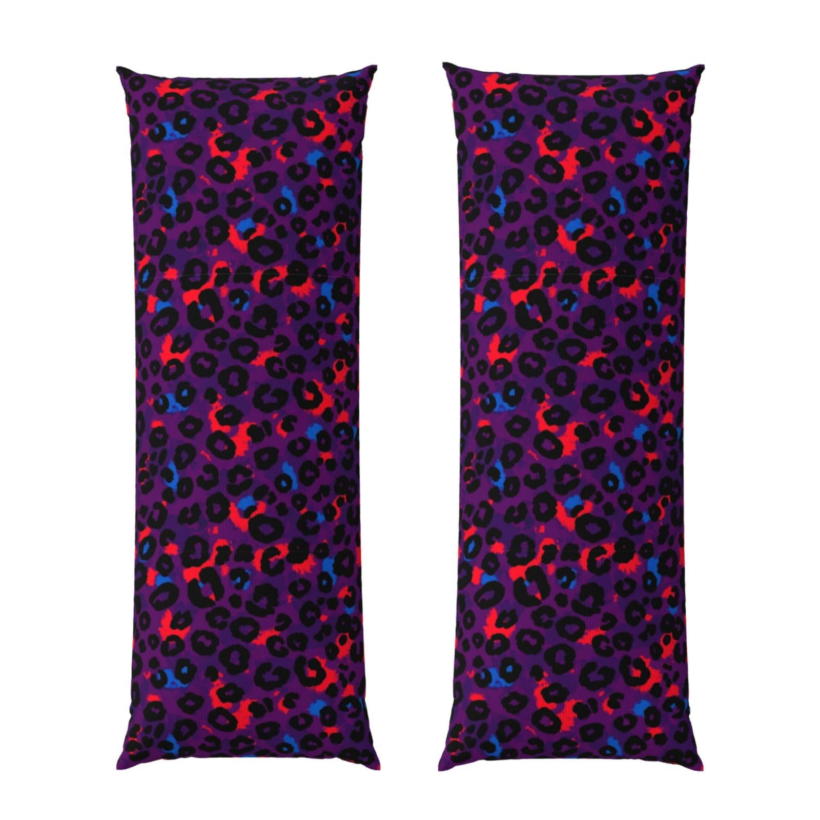 Body Pillow Case 20x60 Inch, Trippy Red Pink Purple Blue Cheetah Leopard Print, Zippered Cozy Pillow Cover, Softffy Fabric, Comfortable Protector for Bedroom Couch Sofa