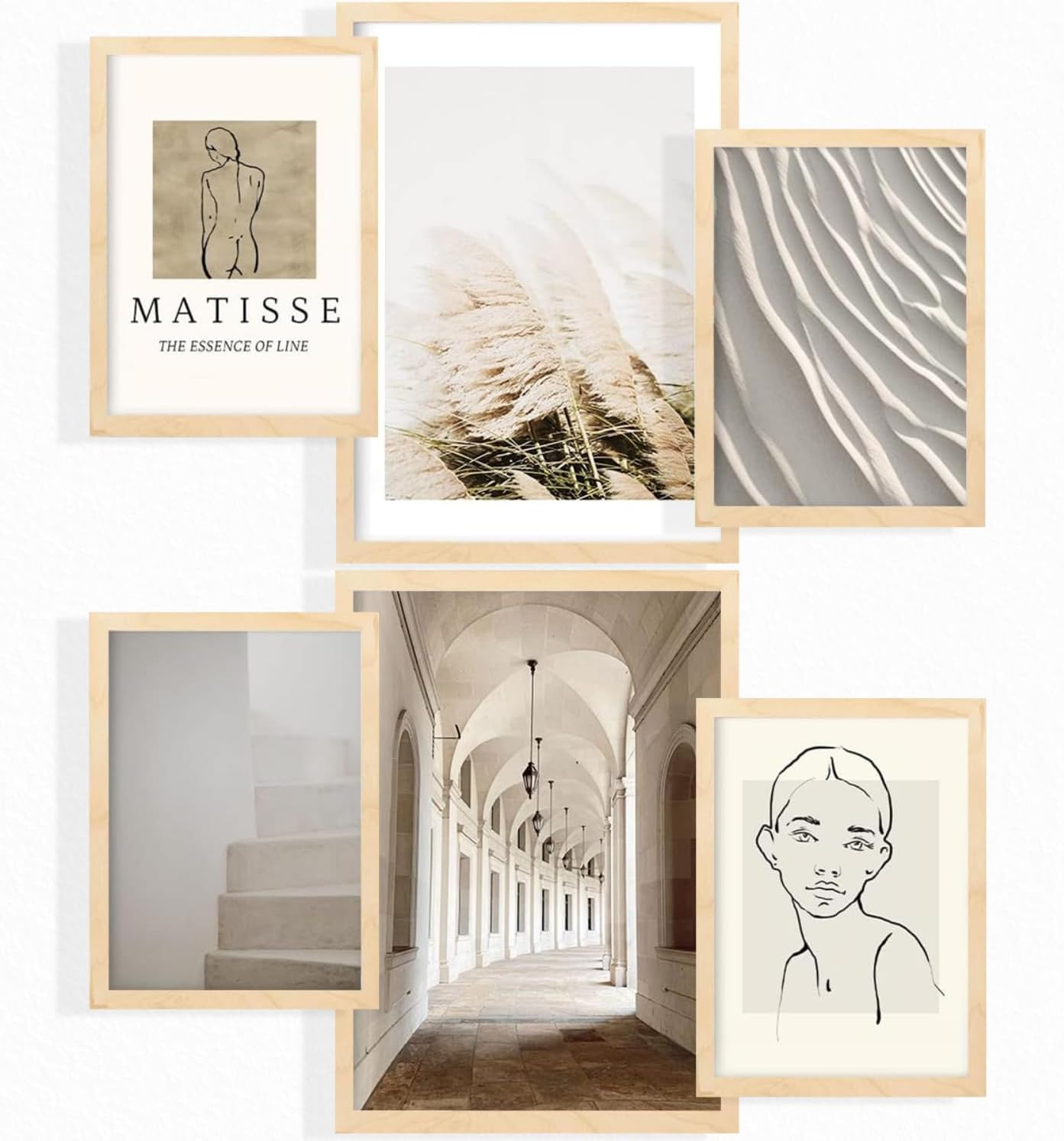 Nacnic   - 6 Photography Matisse Poster Set - Decorative Wall Pictures - Poster for Framing for Living Room / Dining Room - A4 and A3 - Without Frame