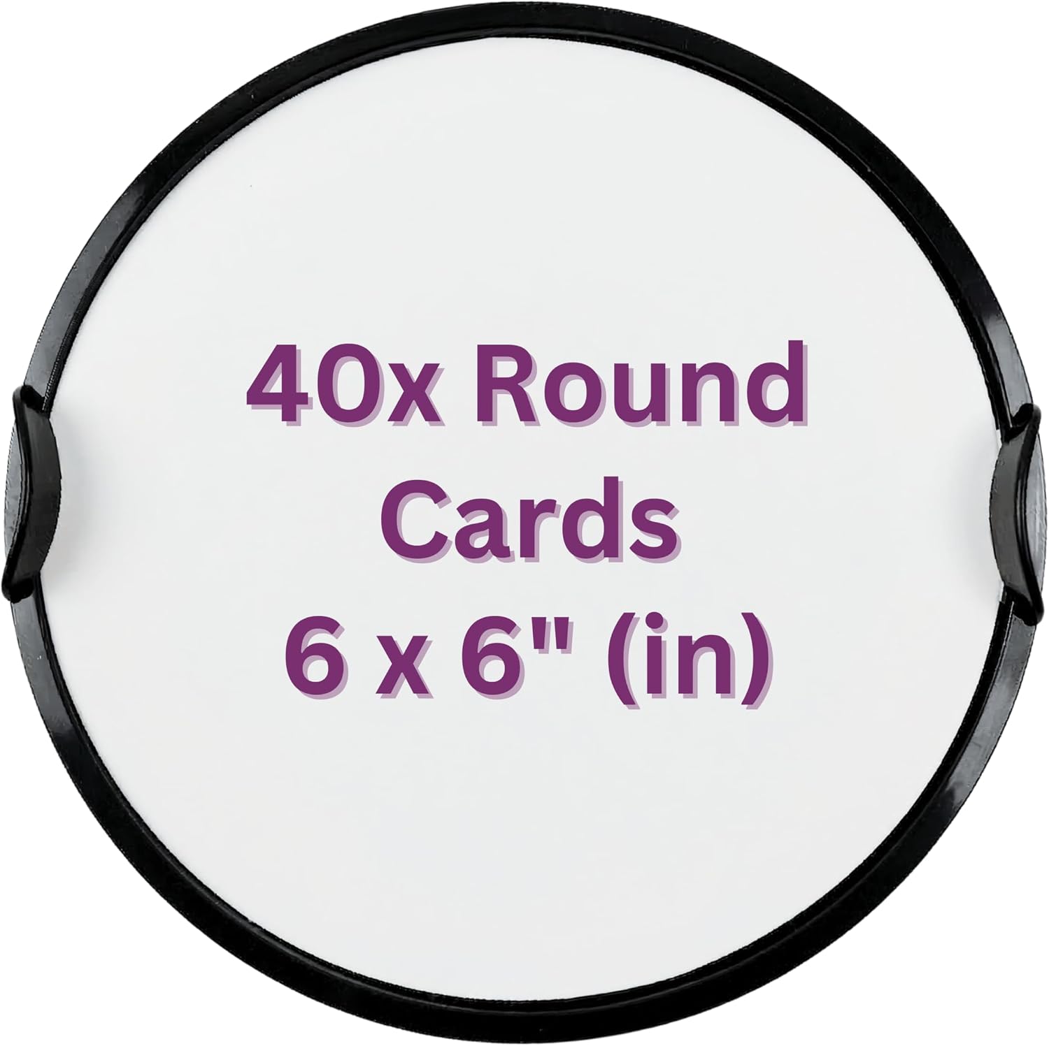 40 Pack Refill Paper for 6-Inch Spin Art Machines – Ultra-Thick 300 GSM Round Cardstock – Pre-Cut Replacement Discs & Paper