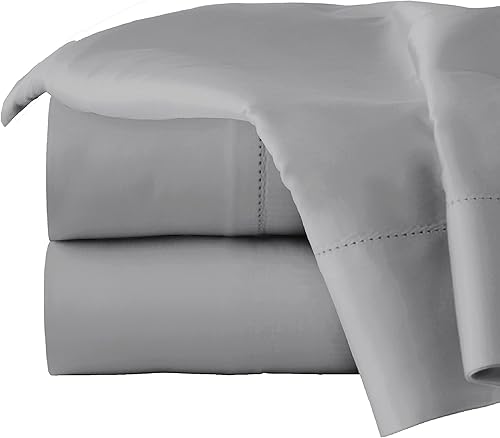Pointehaven 300ORG-TGR - Juego de sábanas de algodón orgánico de 300 hilos, tamaño individual, color gris