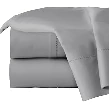 Pointehaven 300ORG-TGR 300 Threadcount Organic Cotton Sheet Set,Grey,Twin