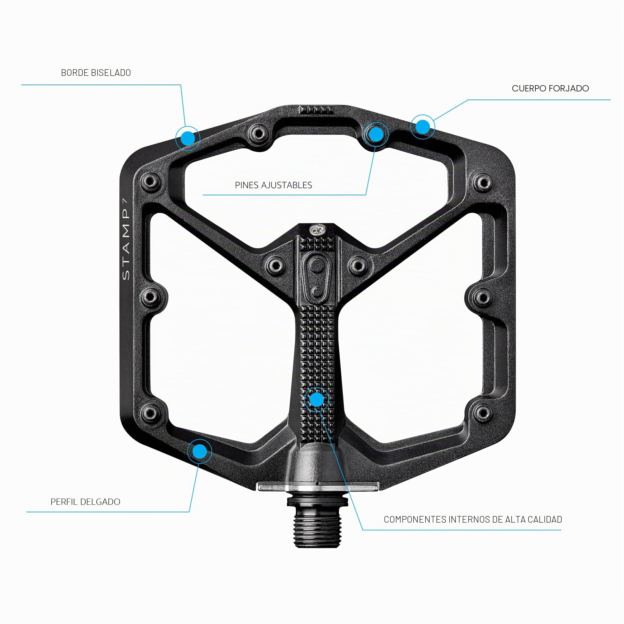 Crankbrothers Stamp Pedal de MTB, Unisex Adulto