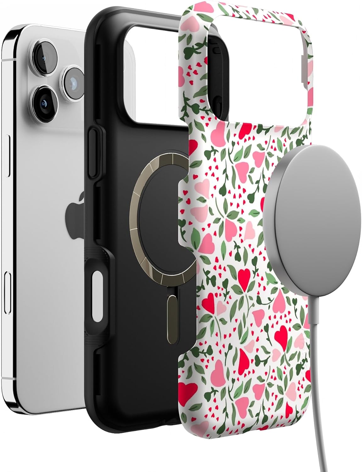 Casely iPhone 17 Pro Max Case | Vines of Love | Floral Heart | Bold Protective Design | Compatible with MagSafe