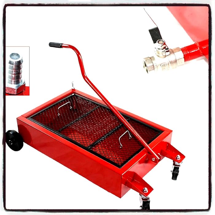 Buy Oil Steel Tank With Wheels Low Profile Drain Pan Waste Reservoir