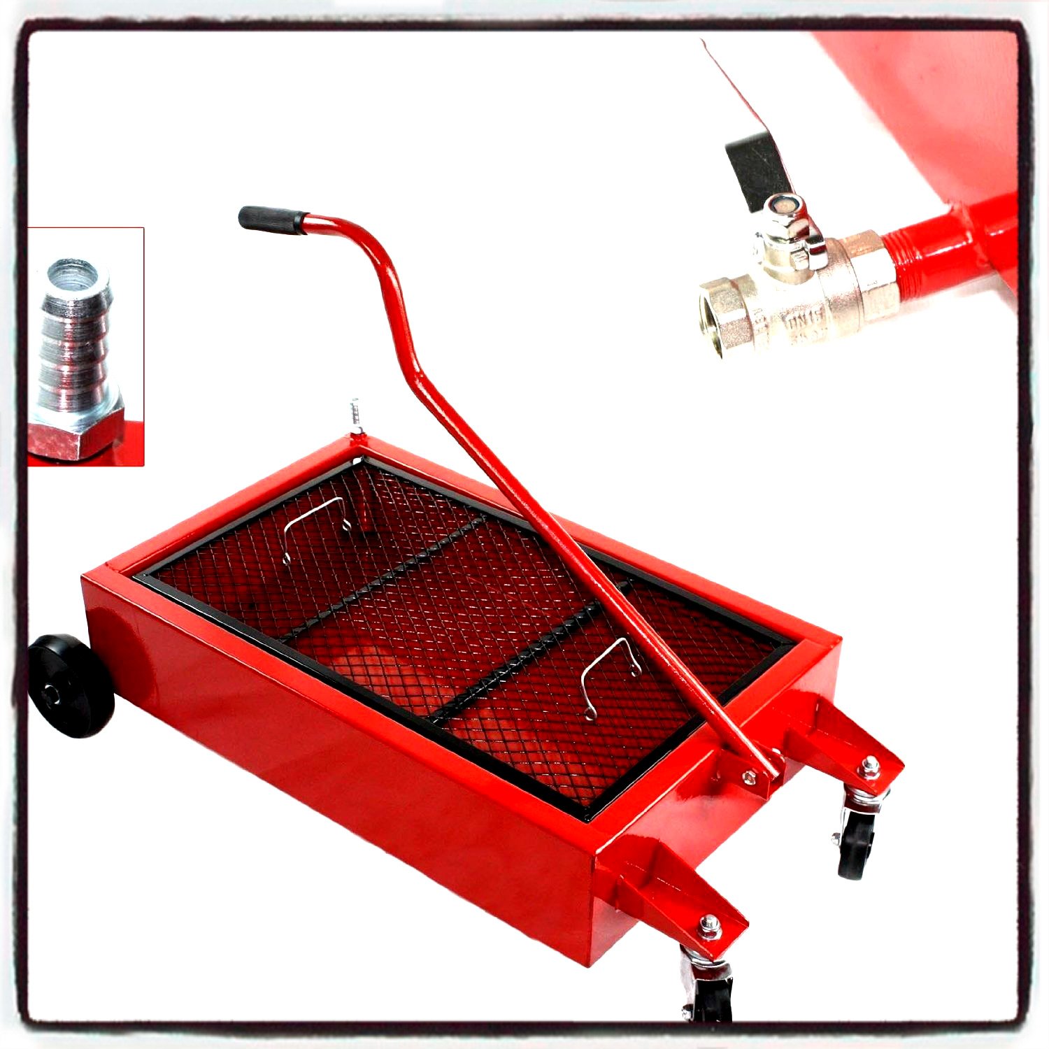 Buy Oil Steel Tank With Wheels Low Profile Drain Pan Waste Reservoir