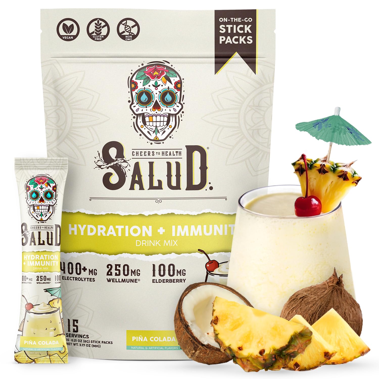 Salud 2-in-1 Hydration + Immunity Drink Mix, Cucumber Lime — Amazon image 14
