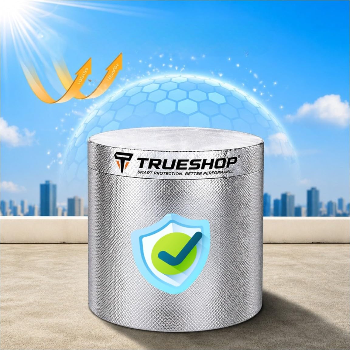 Aluminium Anti-Heat Thermal Insulated Water Tank Cover | Water Tank Cover for Summers | UV Resistant, Waterproof, Dustproof Overhead Tank Cover (500 litre)-image-31