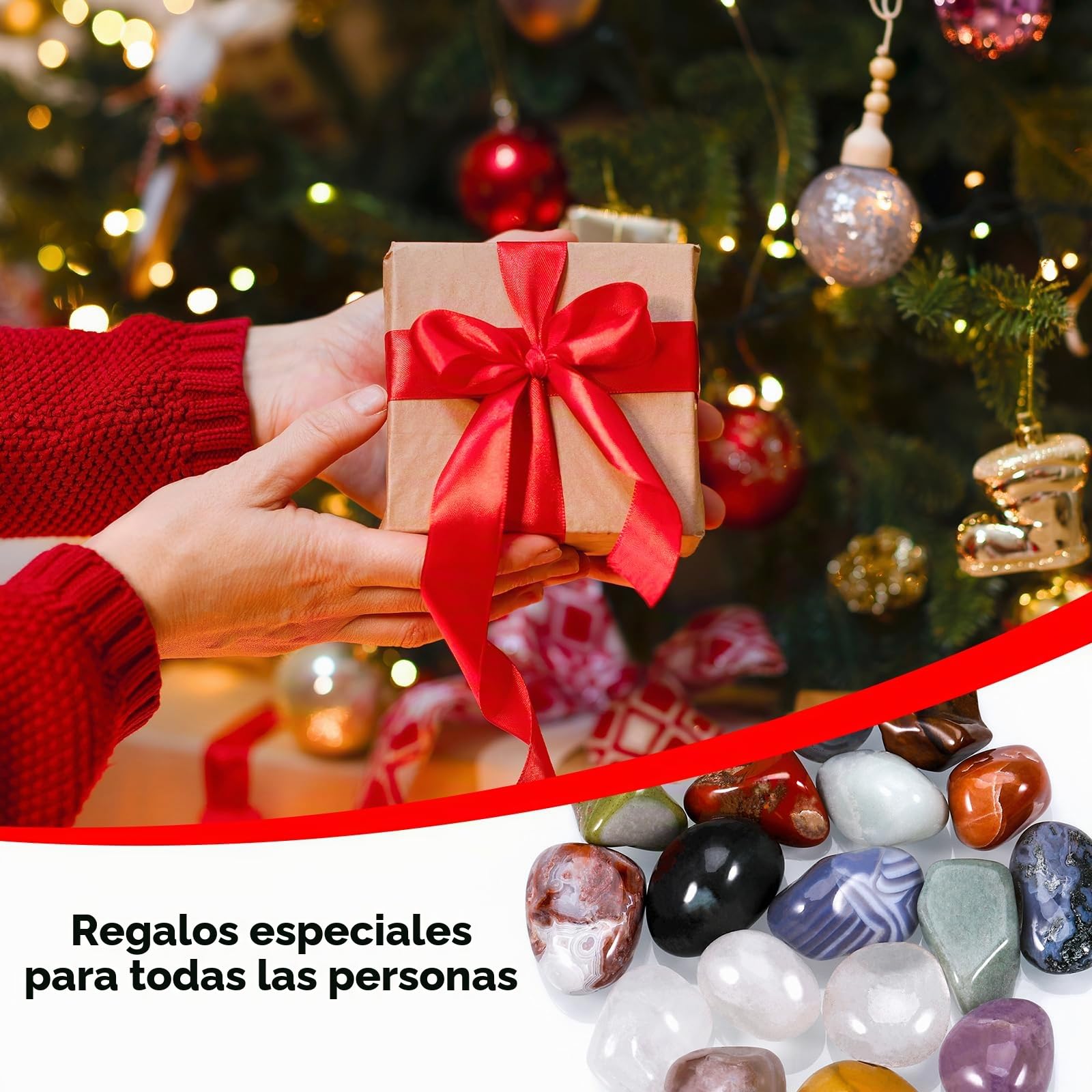 Juego de Piedras y Cristales Curativos, Piedras en Bruto 100% Naturales, Piedras Chakras Cristales Curativos para Meditación, Curación, Equilibrio de Chakras, Yoga, DIY (Multicolor-18Pcs)