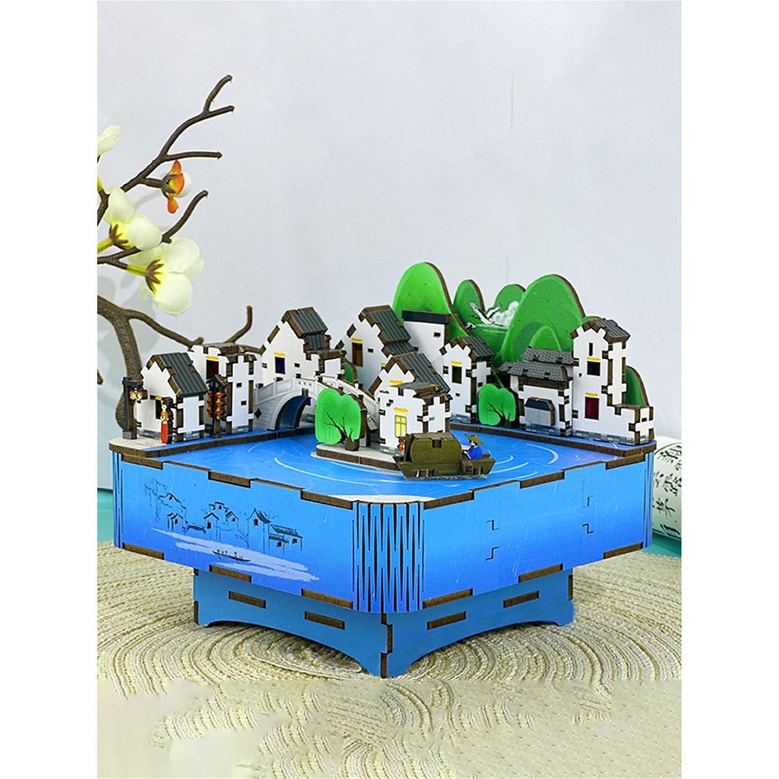 Caja De Música De Madera con Ensamblaje De Rompecabezas Tridimensional 3D, Caja De Música Hecha A Mano DIY, Regalo Divertido De Cumpleaños