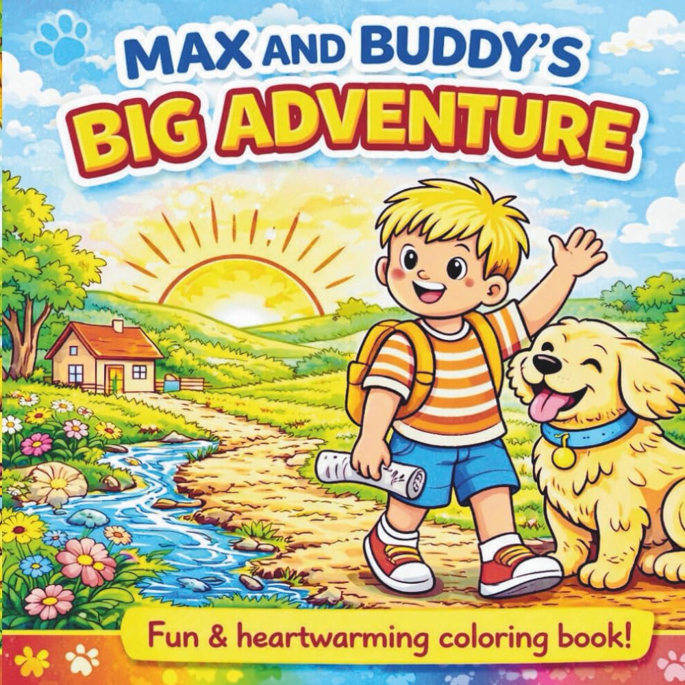 Max & Buddy's Big Adventure: A Children's Colouring Book