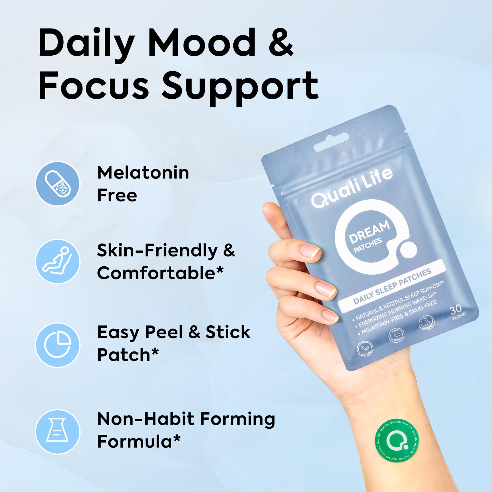 Dream Patches for Adults Without Melatonin - 30 Patches — Amazon image 2