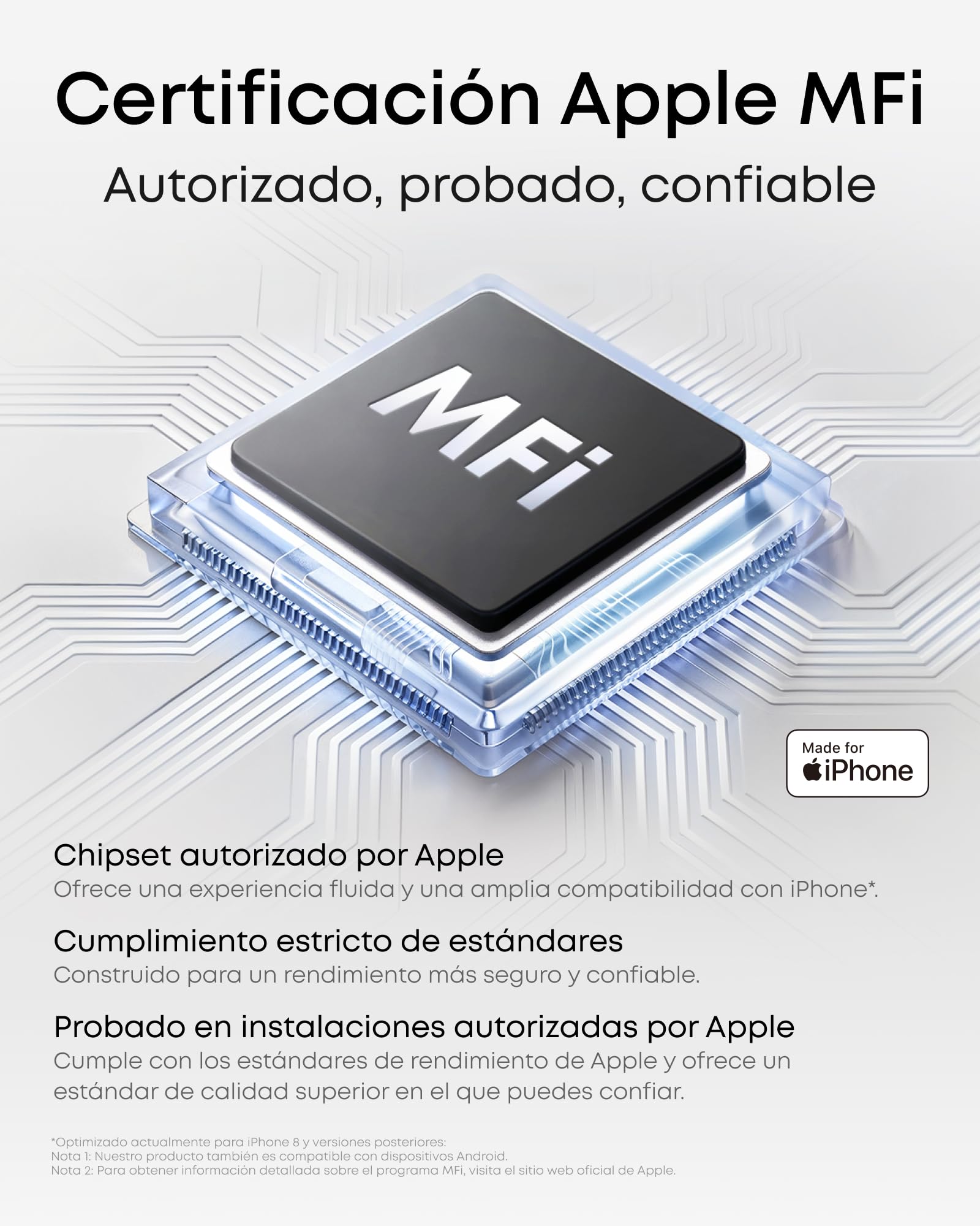 Soundcore Work de Anker, Grabadora de Voz Portátil con Toma de Notas, Transcripción y Resumen de Reuniones con IA, Certificación MFi, Protección de la Privacidad, 8GB, USB-C