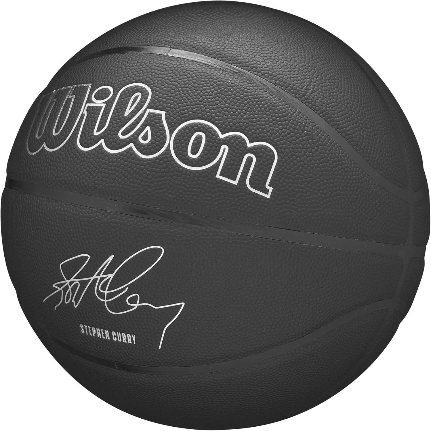 Wilson NBA Nightmode Basketball - Curry, 7, Black