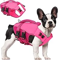 Vista 17 de ASENKU Chaleco salvavidas para perros, chaleco reflectante de alta flotabilidad para perros con asas duraderas para perros pequeños y medianos, Verde