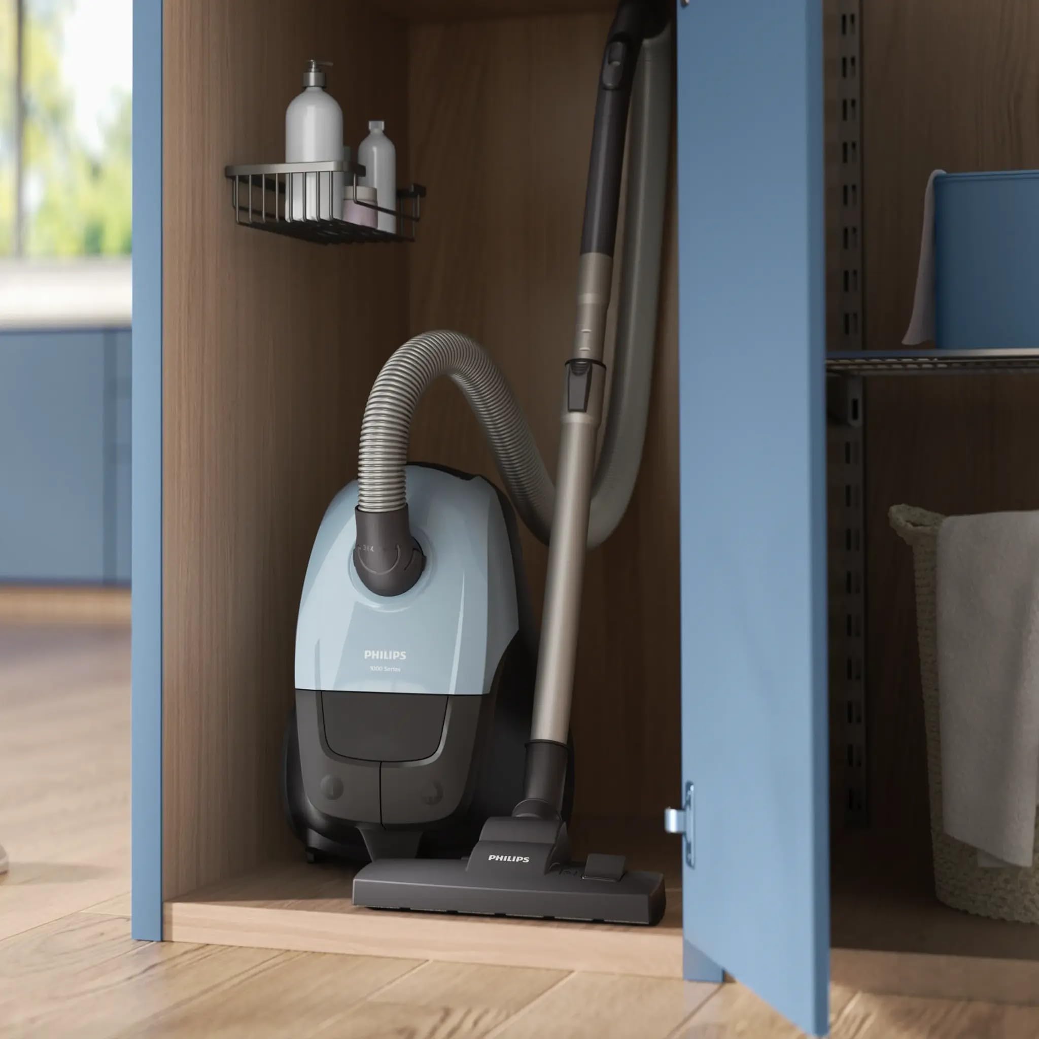PHILIPS XD1142/10 2000 Bagged Vacuum Cleaner, 750 W, filtr HEPA, niebieski/czarny