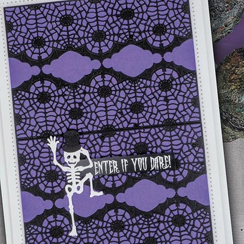 Miniatura 5 de Troqueles de Halloween con borde de araña para hacer tarjetas, troqueles de corte de metal para álbumes de recortes, suministros para hacer tarjetas