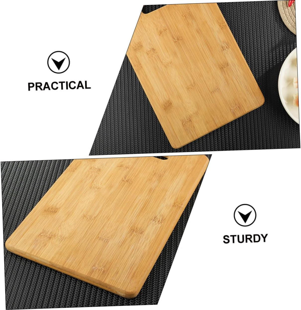Wooden Chopping Board Set Smooth Surface Kitchen Cutting Board for Fruits Vegetables and Meats Safe Food-grade Material and Anti-deformation Design for Home Cooking