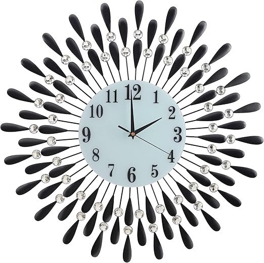 JUGV 24 Inch Wall Clock for Living Room Decor, NonTicking