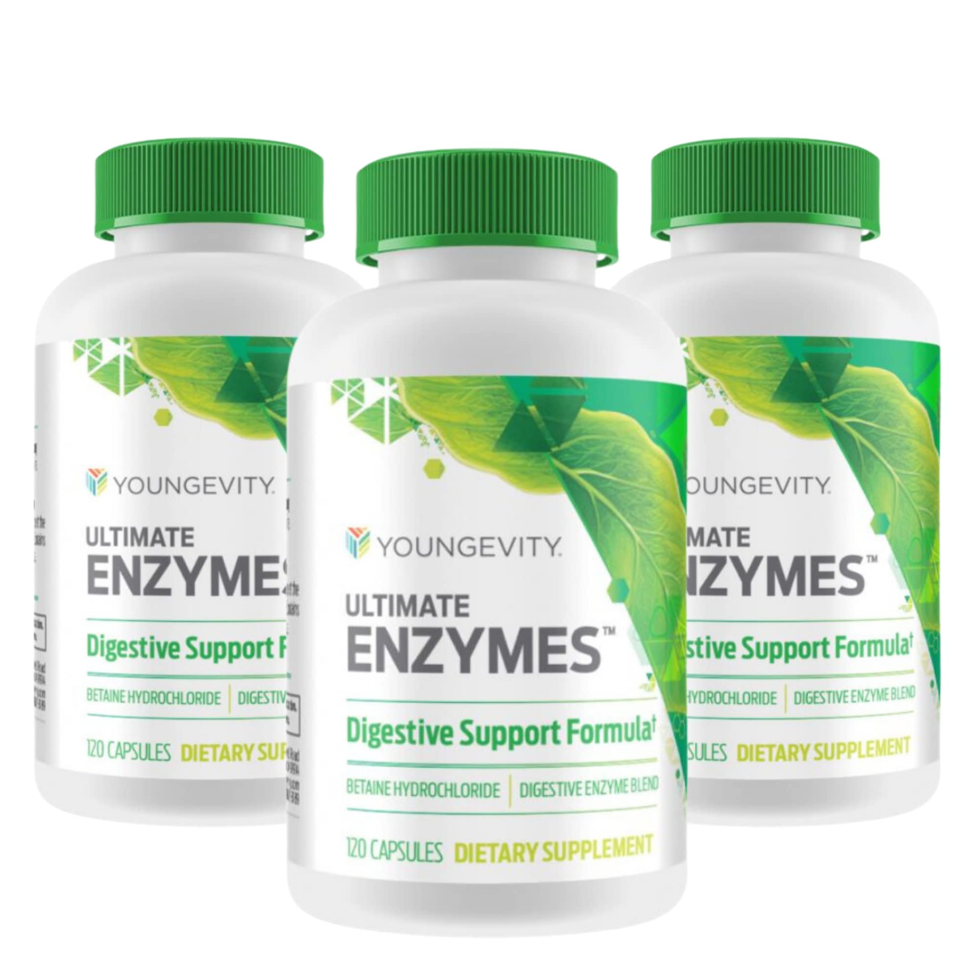 Youngevity Ultimate Enzymes Digestive Support with Betaine HCl, 3-Pack